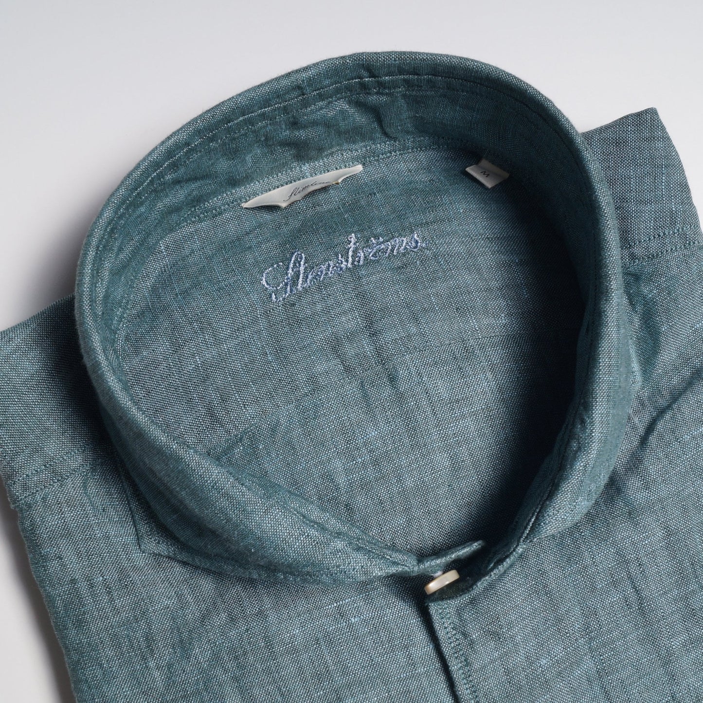 Linen Two-Tone Shirt - Green