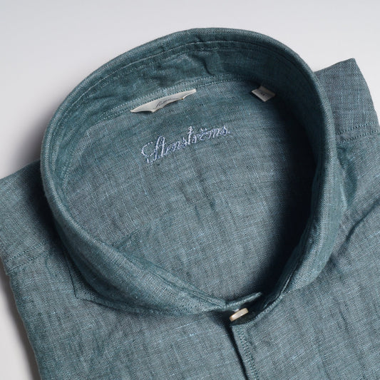 Linen Two-Tone Shirt - Green
