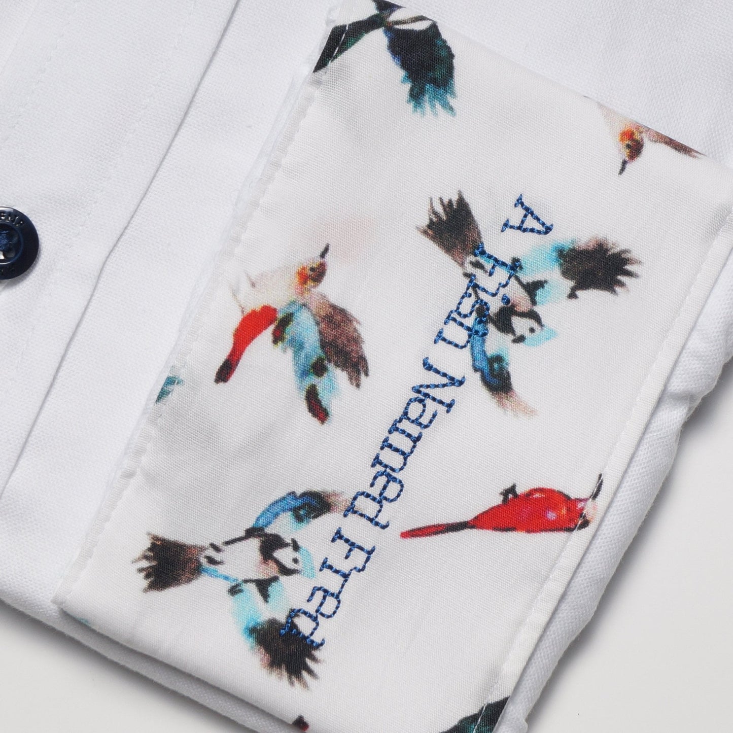 - Bird Trim Insert Shirt - White