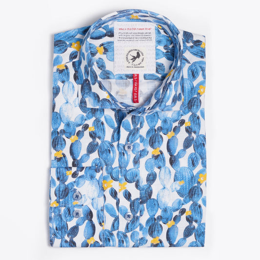 - Cactus Print Shirt - Blue/Multi