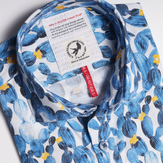 - Cactus Print Shirt - Blue/Multi