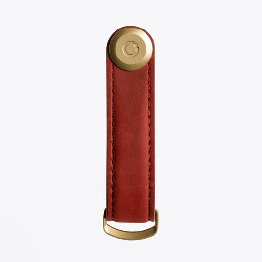 Leather Key Organiser - Red
