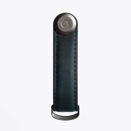 Leather Key Organiser - Blue