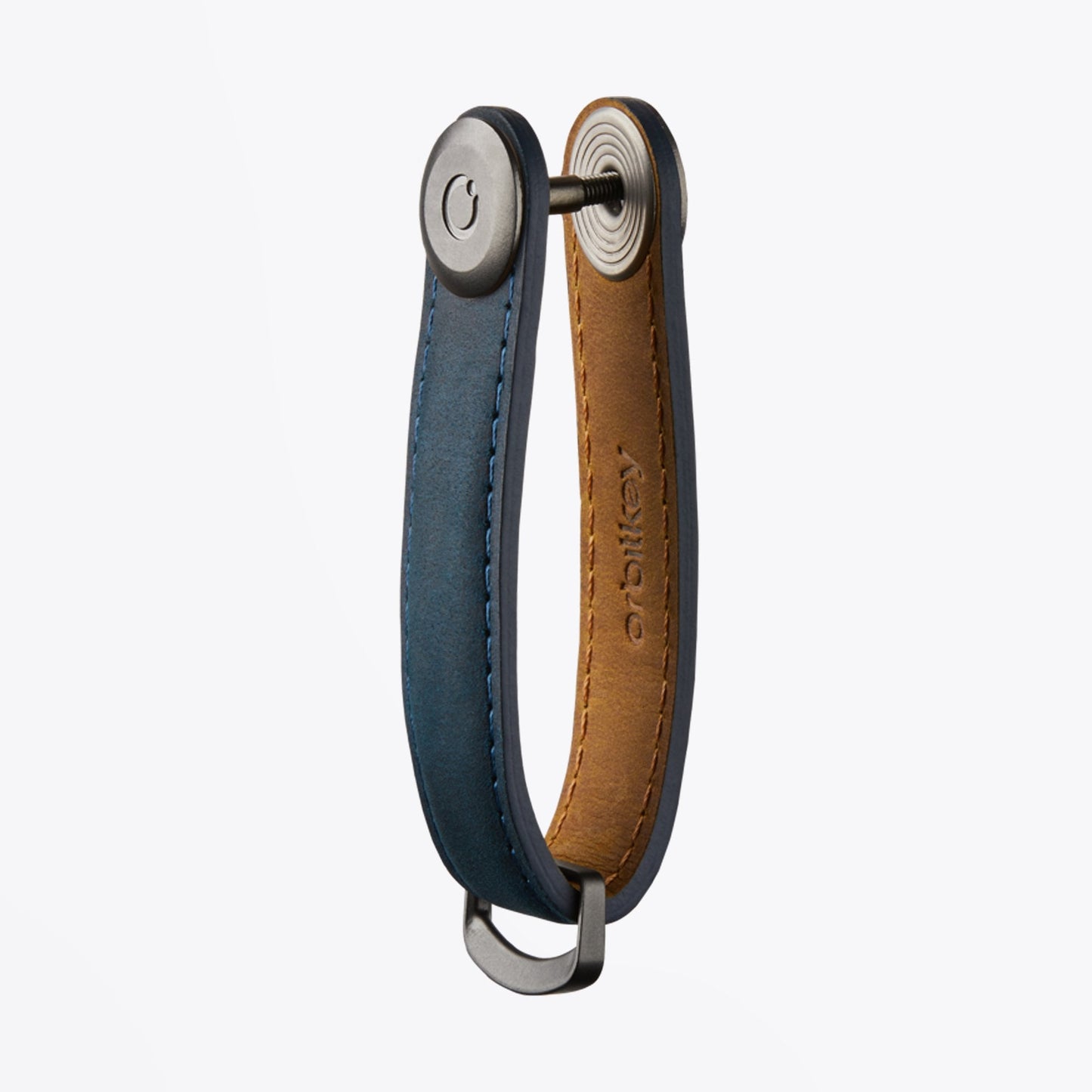Leather Key Organiser - Blue
