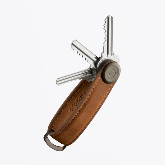 Leather Key Organiser - Chestnut Brown