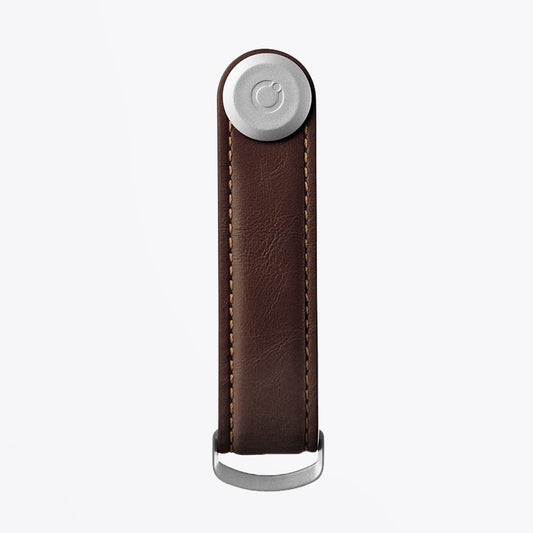 - Smooth Leather Key Organiser - Dark Brown