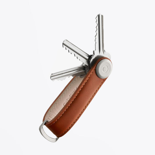 - Smooth Leather Key Organiser - Tan