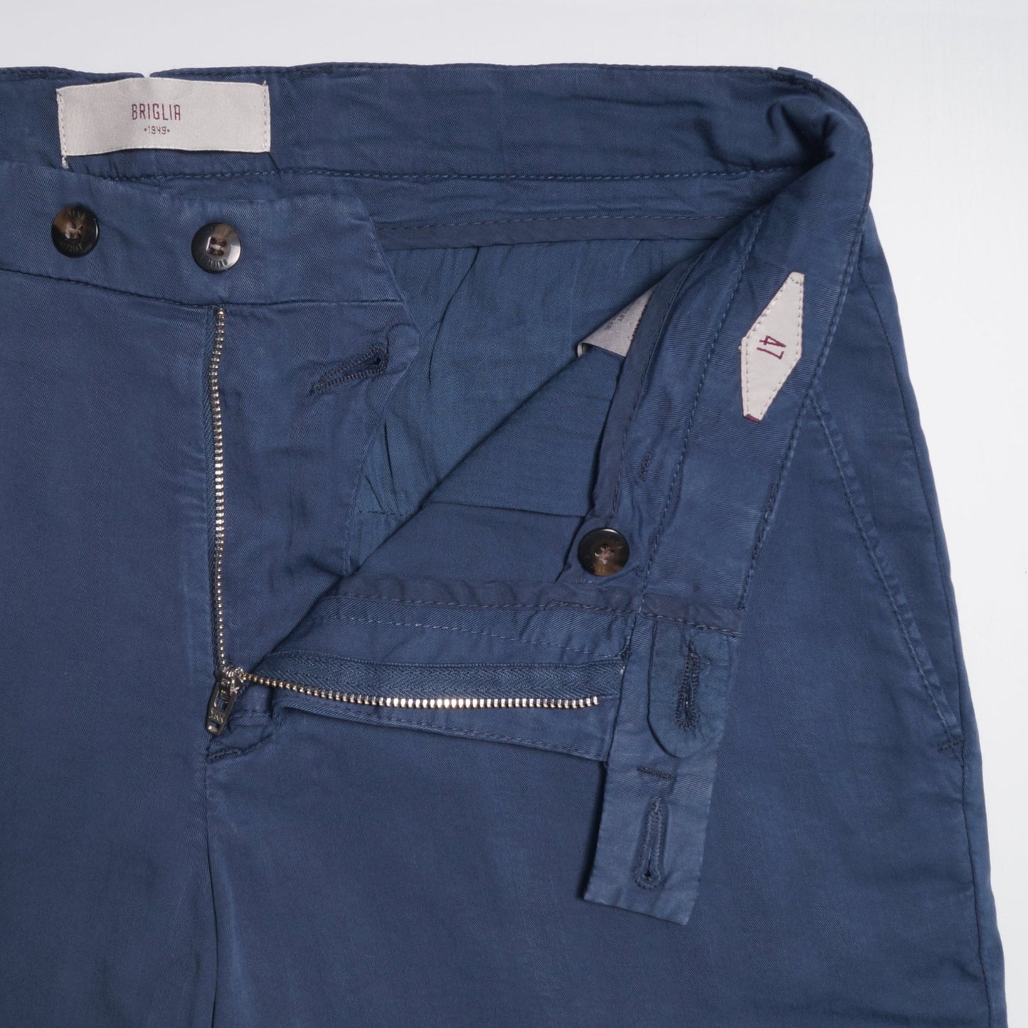 Navy Shorts With Tonal Stripe And Turn Up