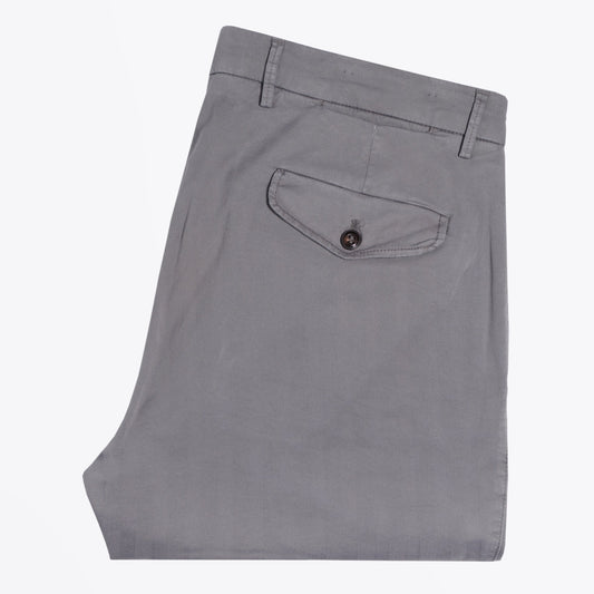 Light Grey Tonal Stripe Slim Fit Chino