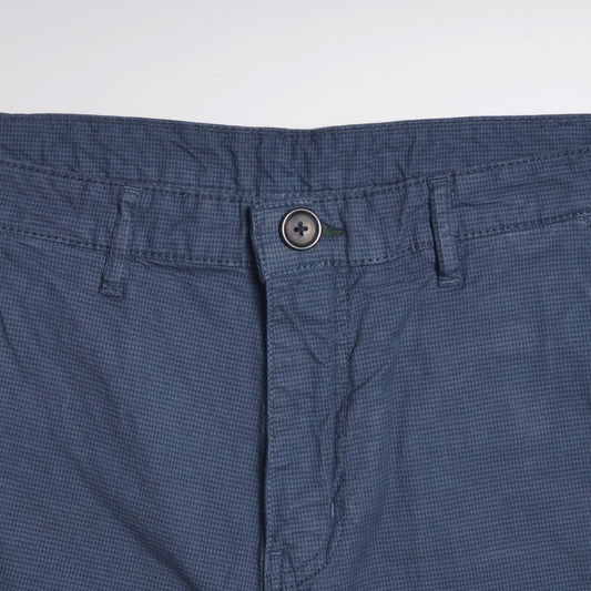 - Cotton Houndstooth Shorts - Navy