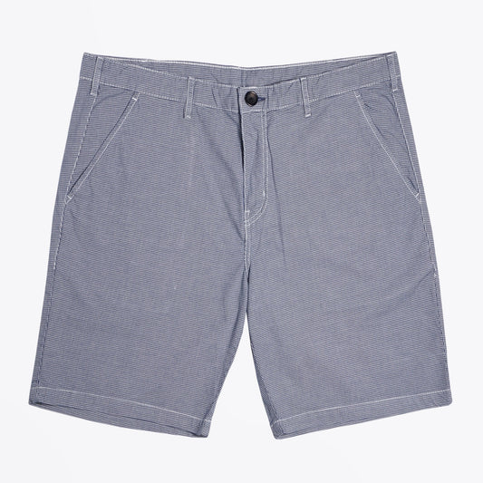 - Cotton Houndstooth Shorts - Light Blue