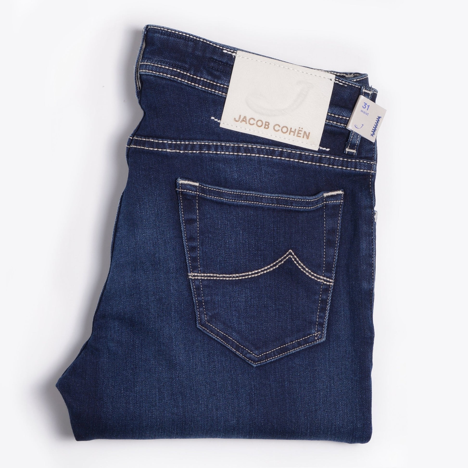 Jacob J688 Mid Rise Comfort Jeans - Deep Blue