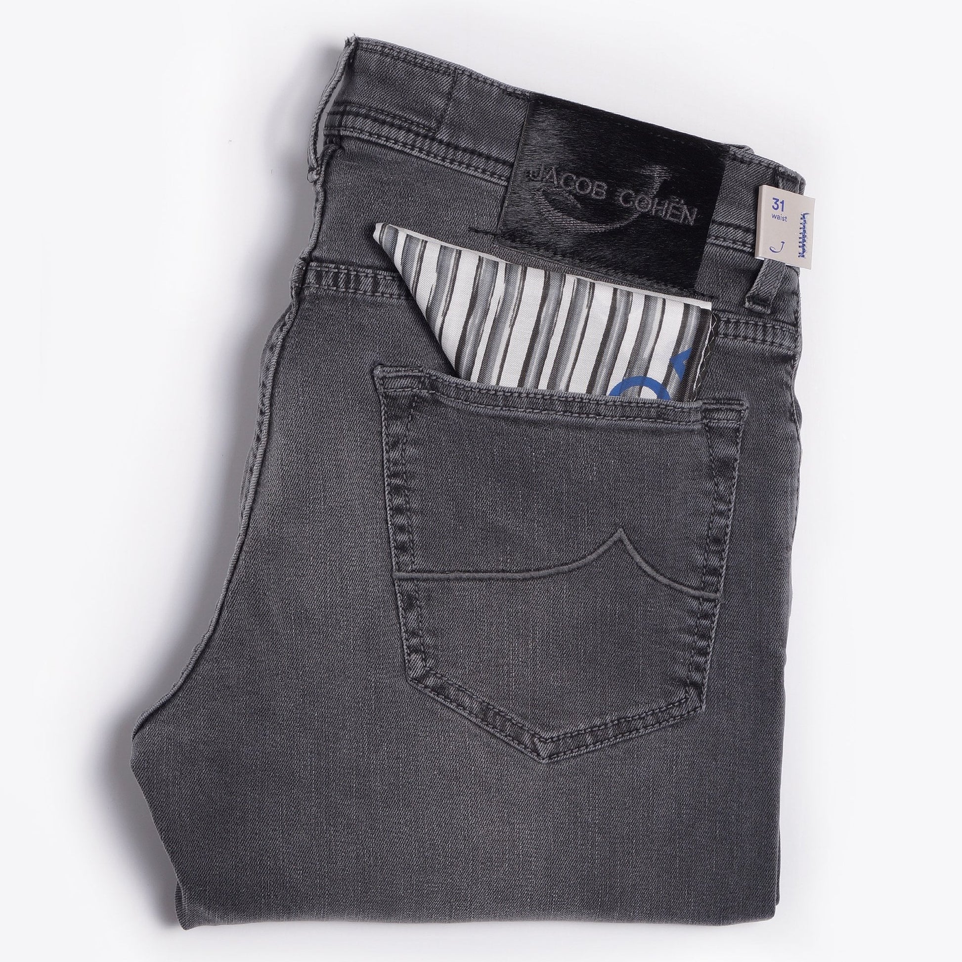 Jacob J688 Mid Rise Comfort Jeans - Grey