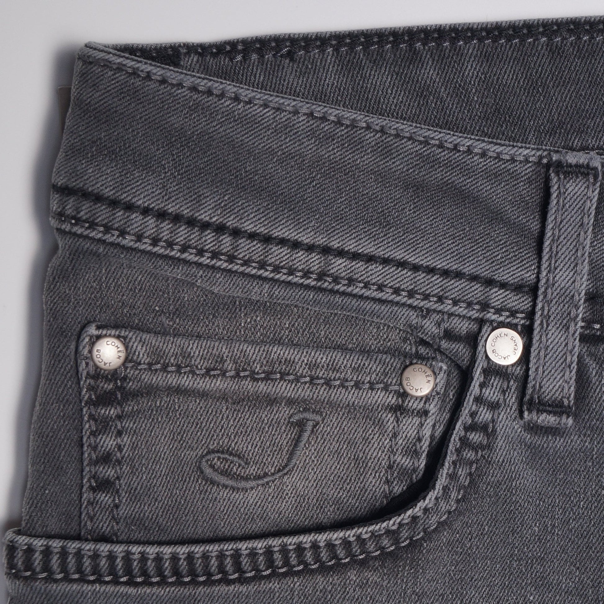 Jacob J688 Mid Rise Comfort Jeans - Grey