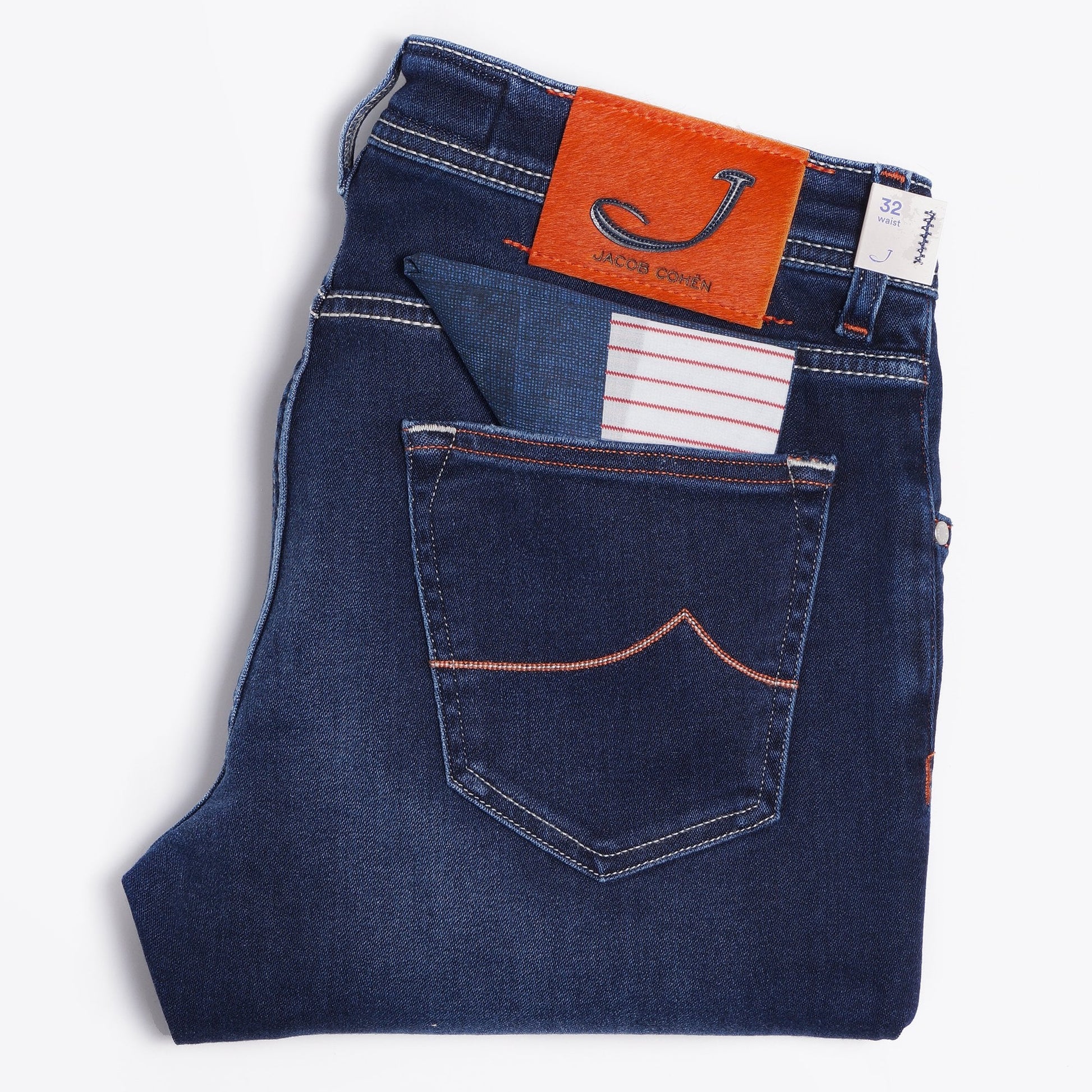Jacob J622 Mid Rise Comfort Jeans - Mid Blue