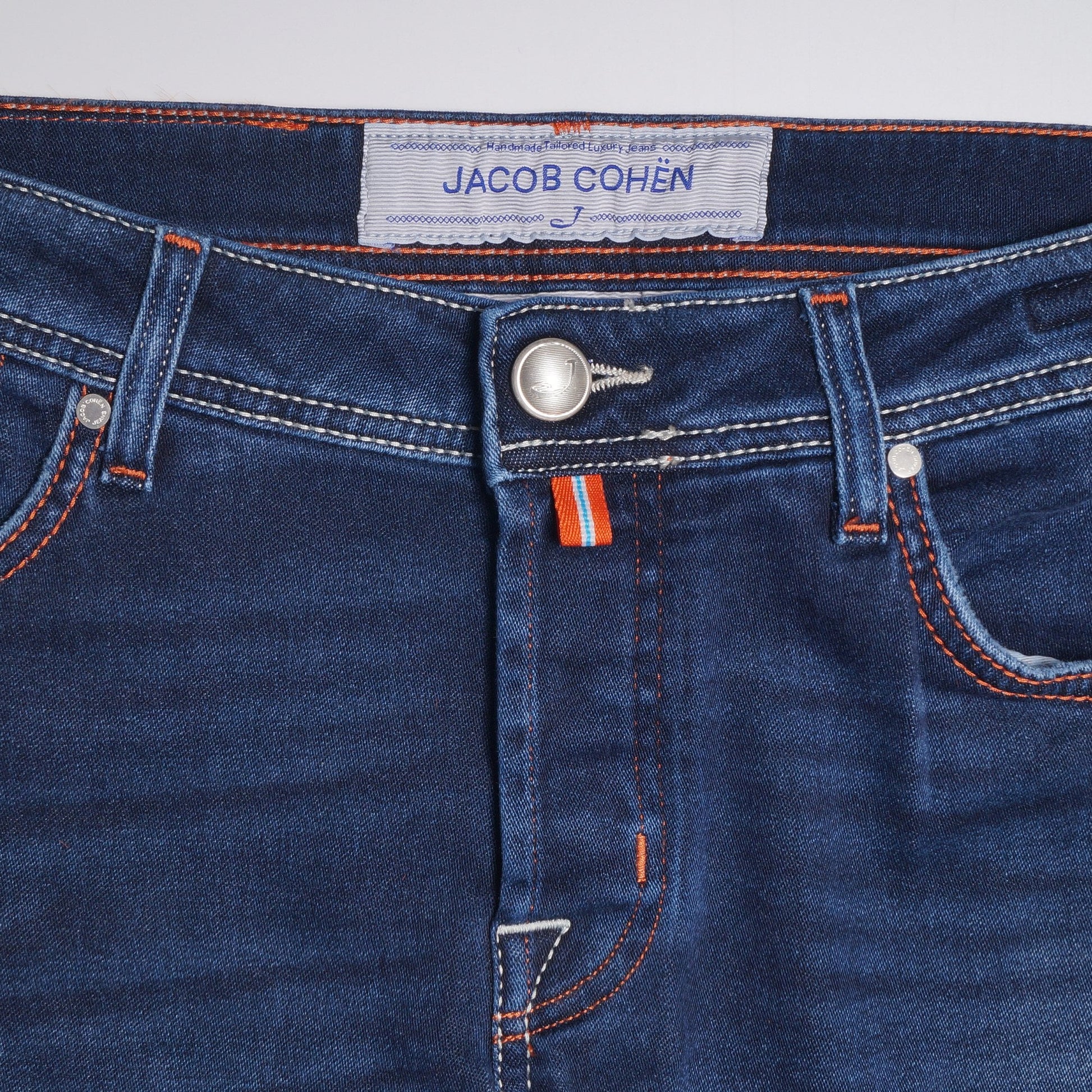 Jacob J622 Mid Rise Comfort Jeans - Mid Blue