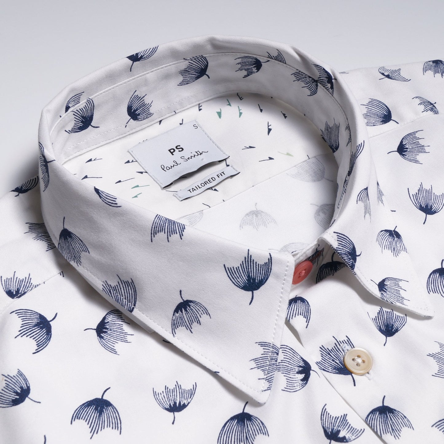 - Cotton Dandelion Print Shirt - White