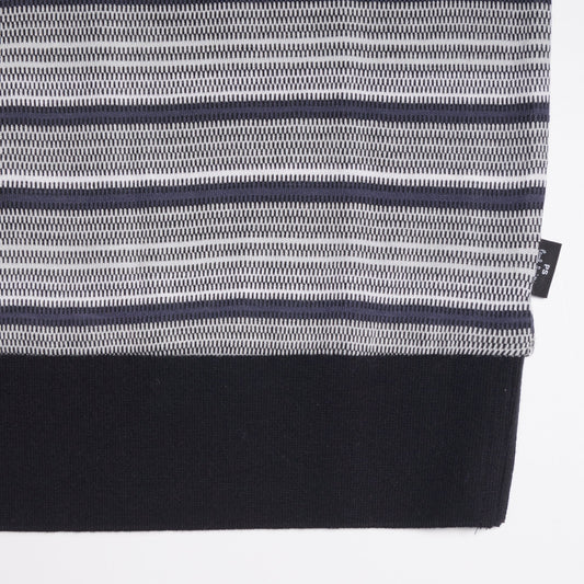 - Stripe Polo Shirt - Grey/White