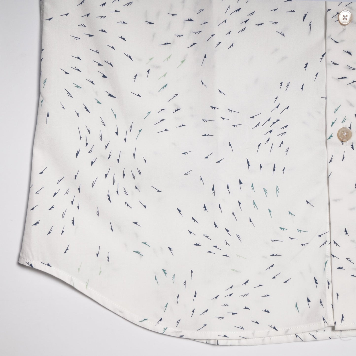 - Cotton Arrow Print Shirt - White