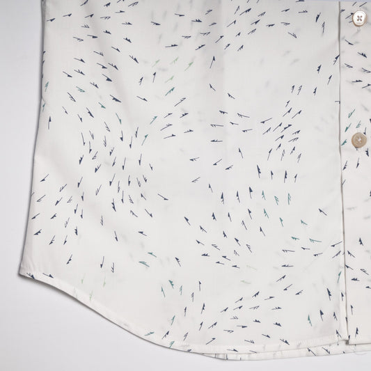 - Cotton Arrow Print Shirt - White