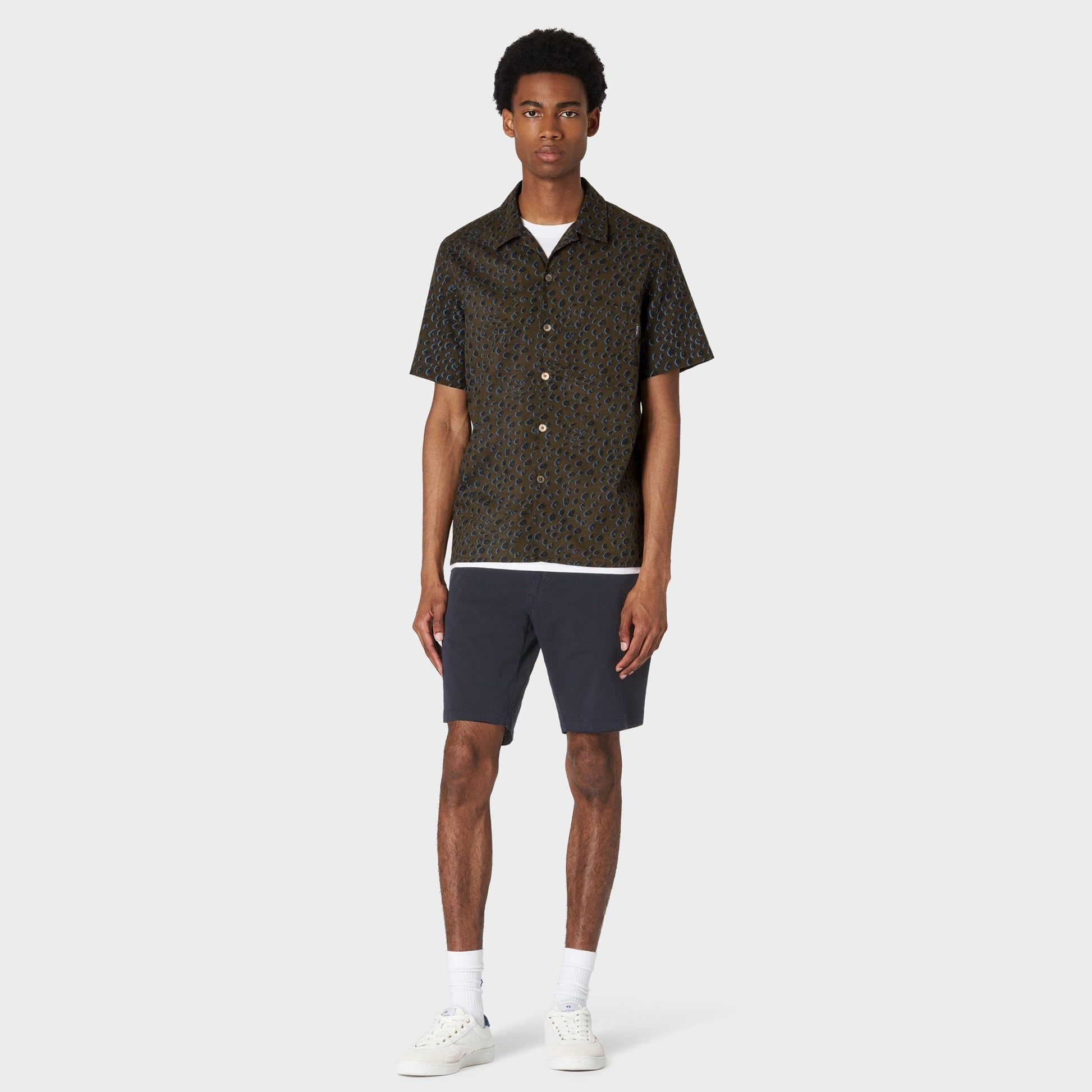 Paul Garment-Dyed Cotton Shorts - Dark Navy