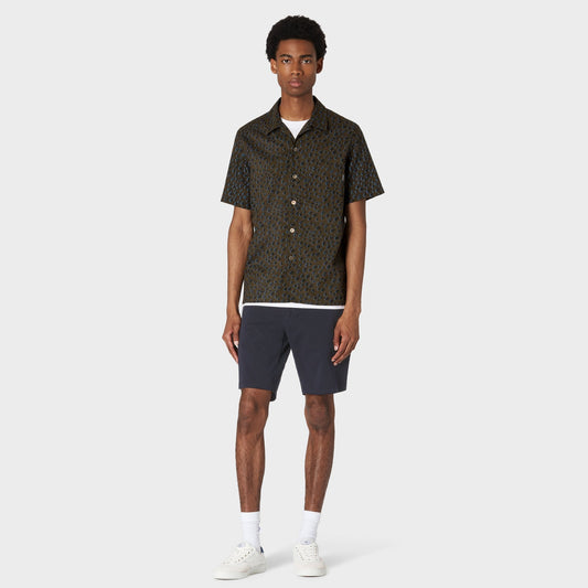 Garment-Dyed Cotton Shorts - Dark Navy