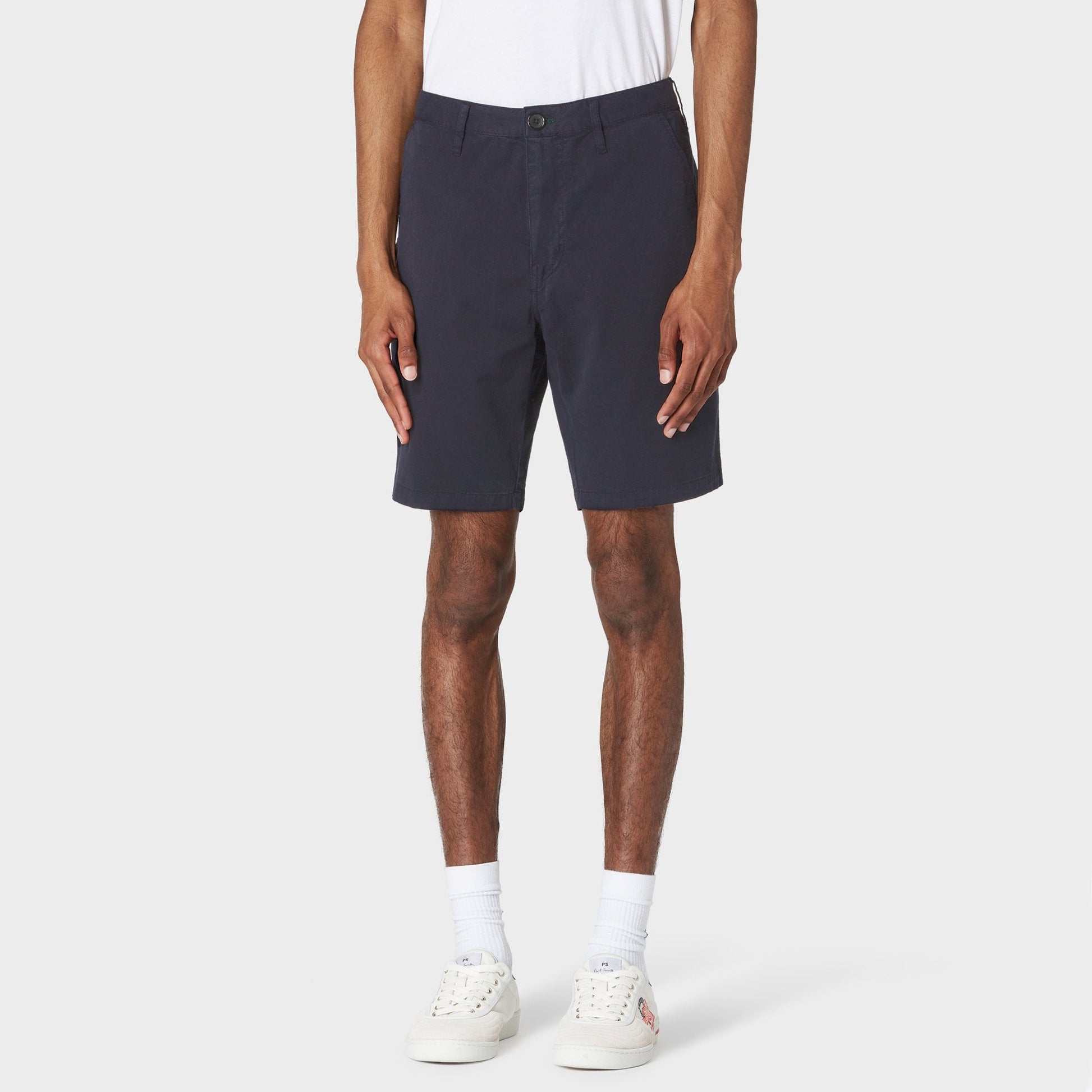 Paul Garment-Dyed Cotton Shorts - Dark Navy