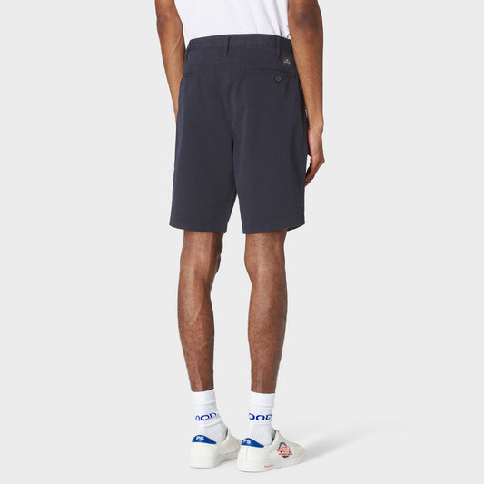 Garment-Dyed Cotton Shorts - Dark Navy