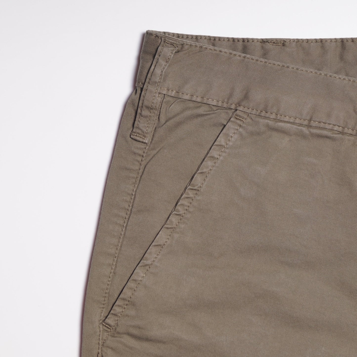 Garment-Dyed Cotton Shorts - Olive