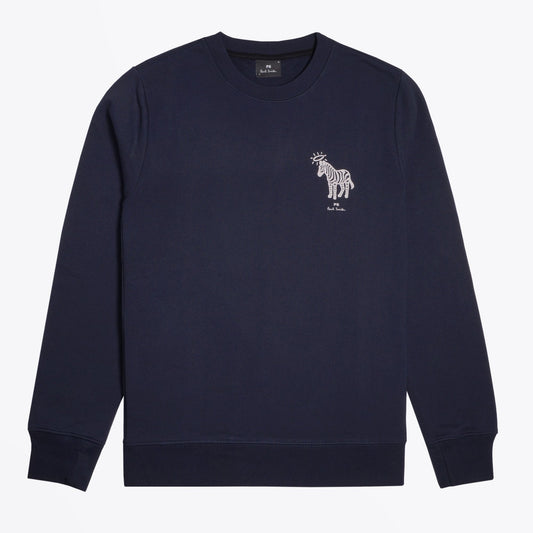 - Organic Cotton 'Angel Zebra' Sweatshirt - Dark Navy