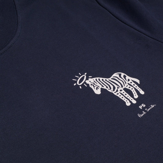 - Organic Cotton 'Angel Zebra' Sweatshirt - Dark Navy