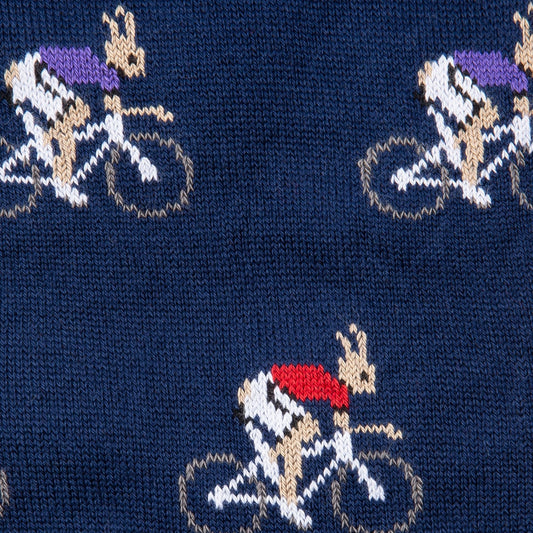 - Three Pack 'Cycling Rabbits' Motif Socks