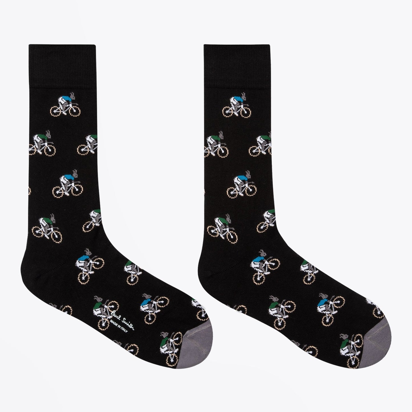 - Three Pack 'Cycling Rabbits' Motif Socks