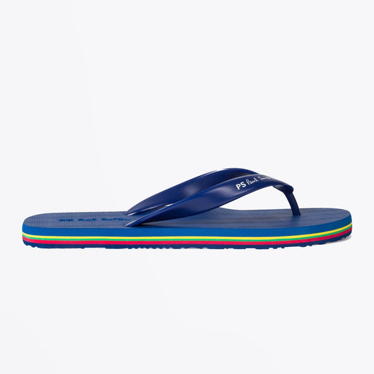 - 'Dale' Stripe Flip Flops - Blue