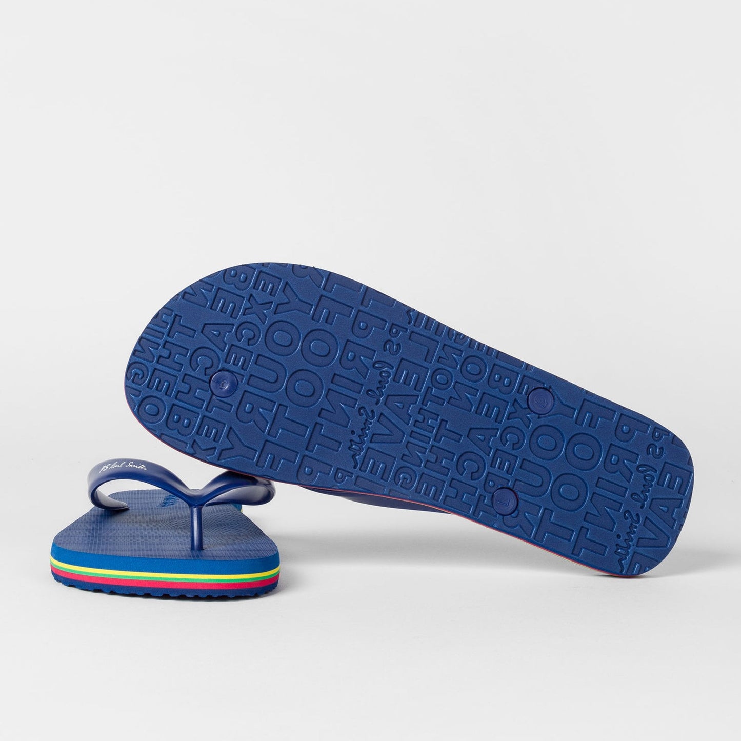 - 'Dale' Stripe Flip Flops - Blue