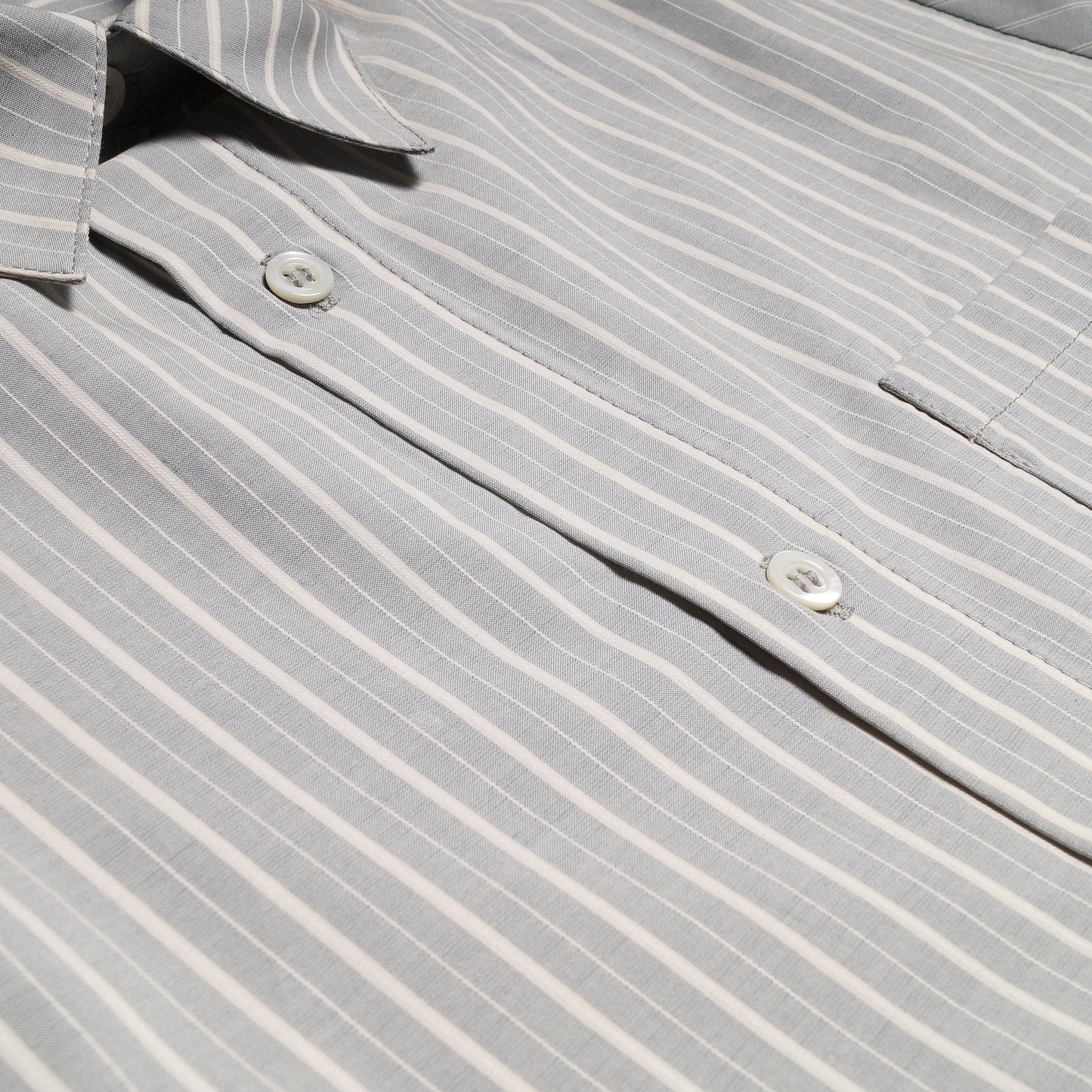 - Rami - Cotton Striped Shirt - Green