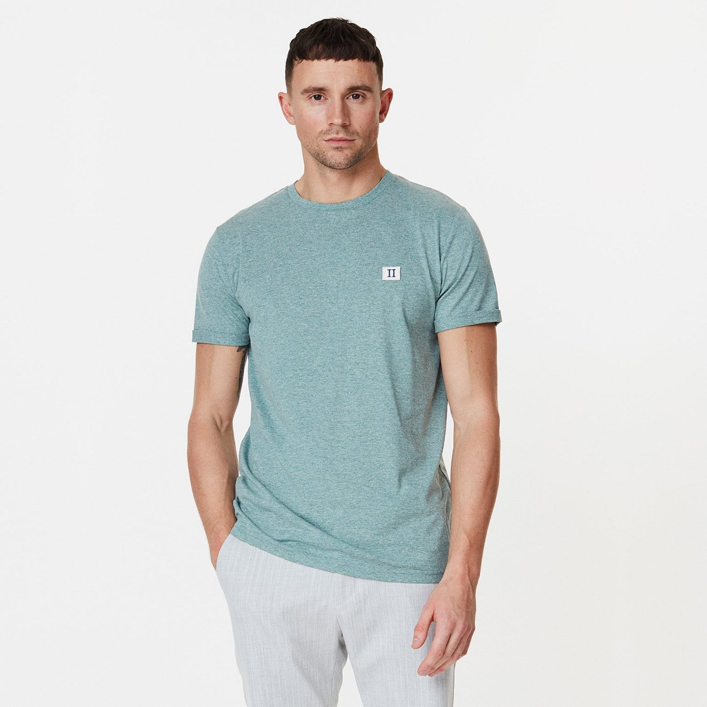 - Classic Crew Neck T-shirt - Green/Blue