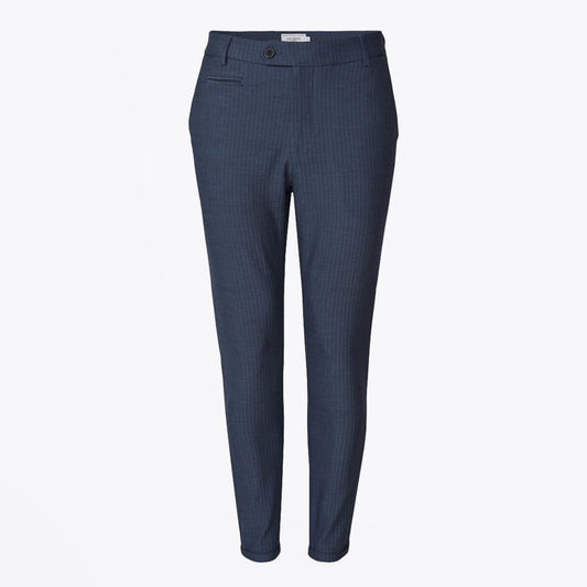 - Como Herringbone Suit Pants - Dark Navy