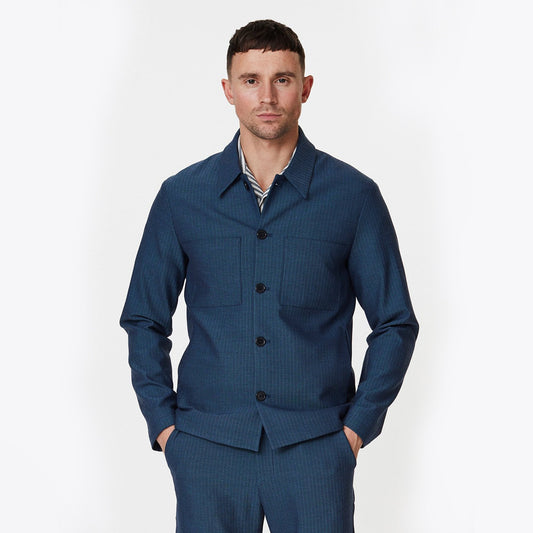 Marseille Herringbone Jacket - Navy