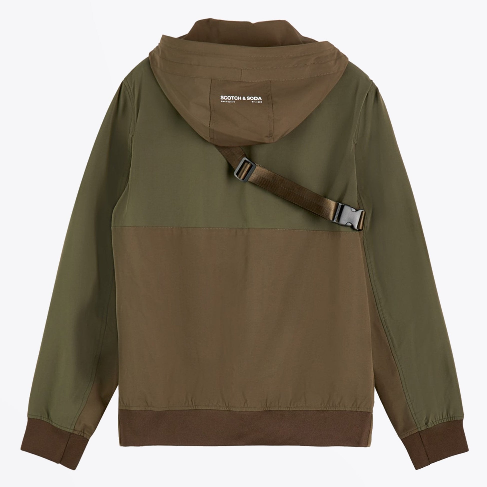 Scotch Hooded Jacket With Bumbag - Green
