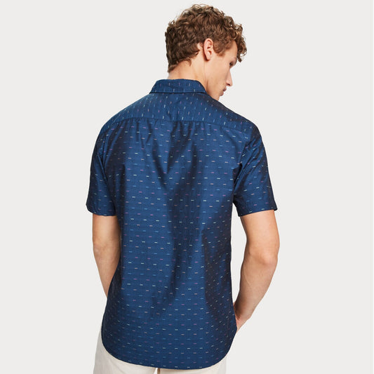 - Fil-Coupe Short-Sleeve Shirt - Navy