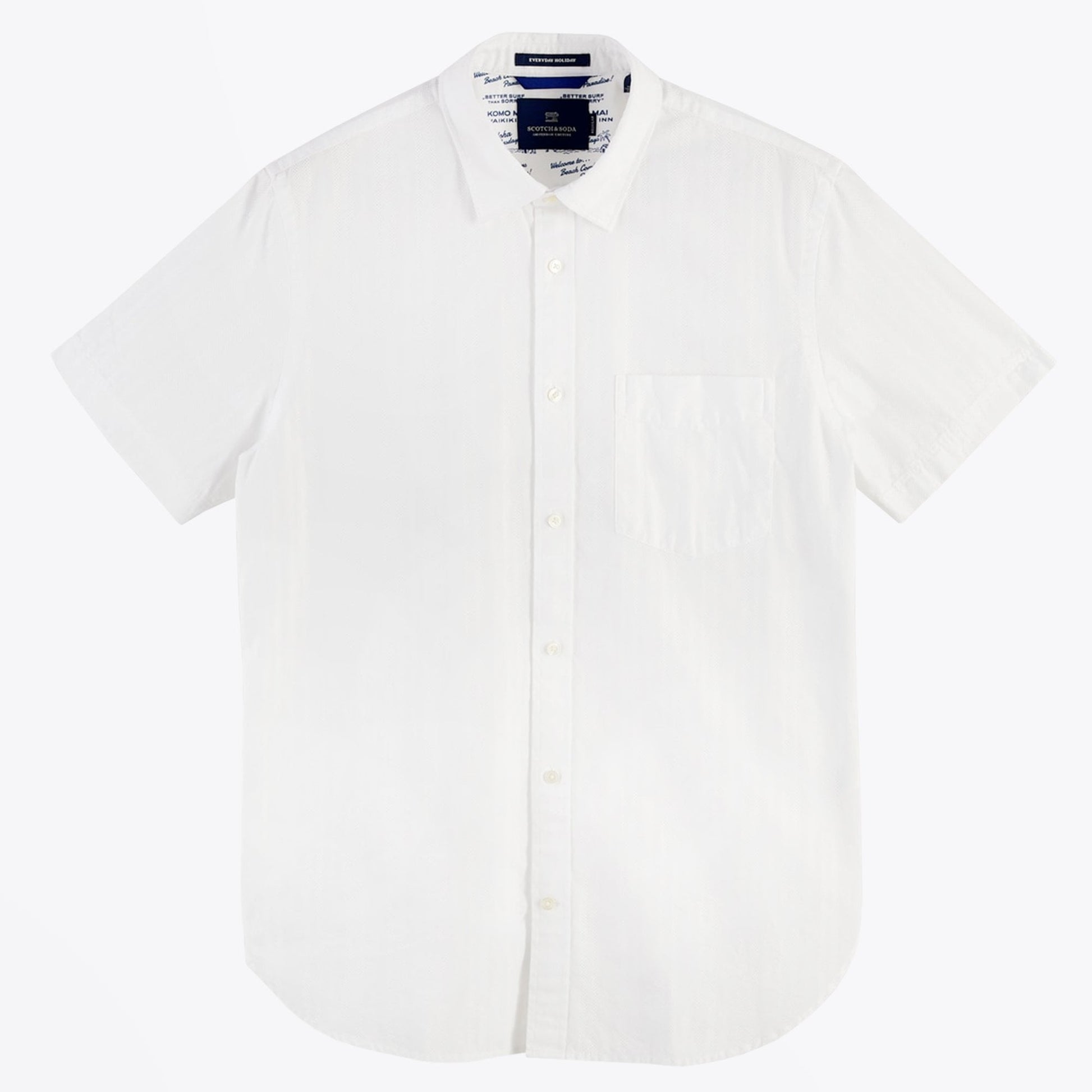 Scotch Jacquard Stripe Shirt - White