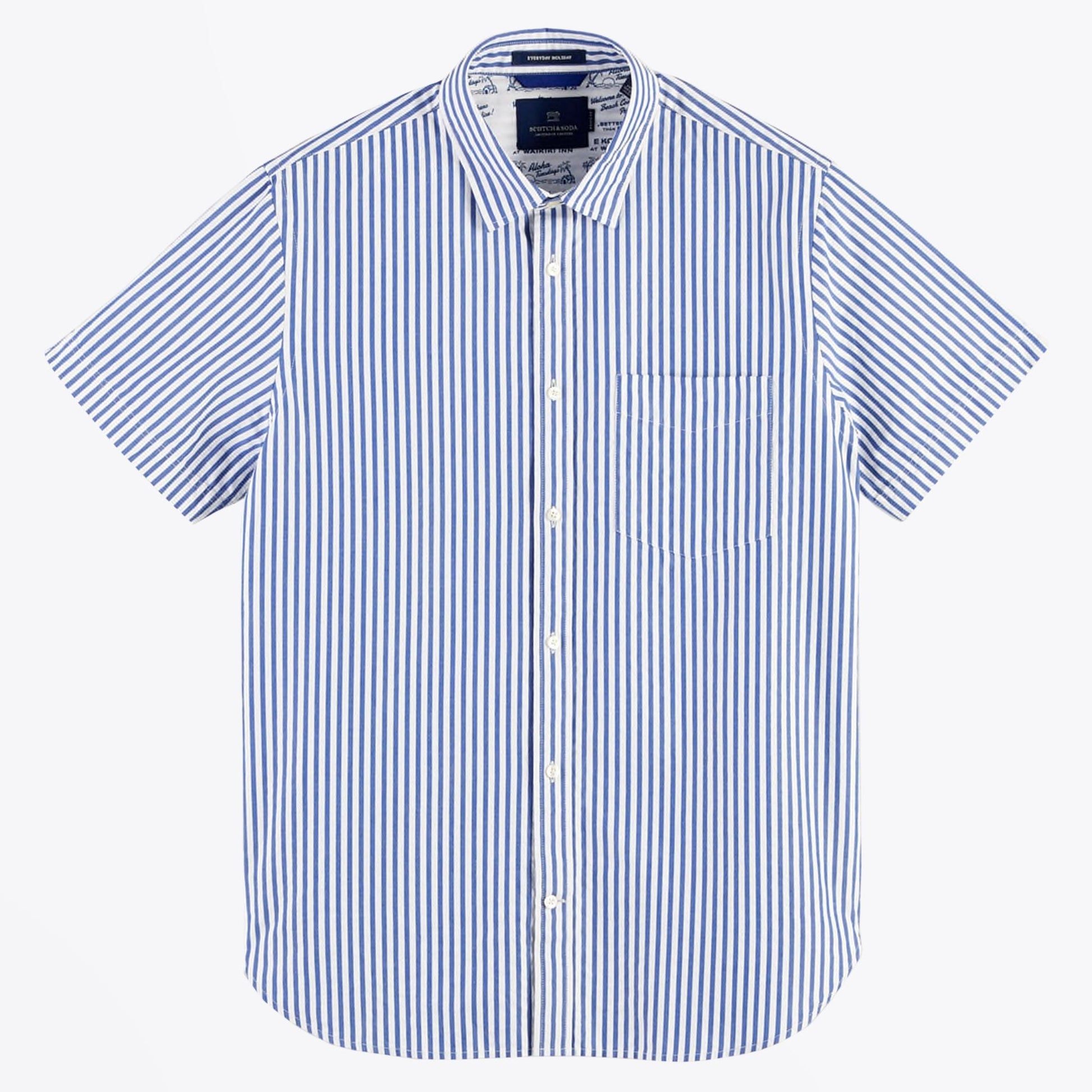 Scotch Jacquard Stripe Shirt - Blue/White