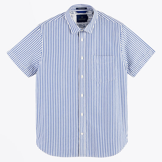 Jacquard Stripe Shirt - Blue/White