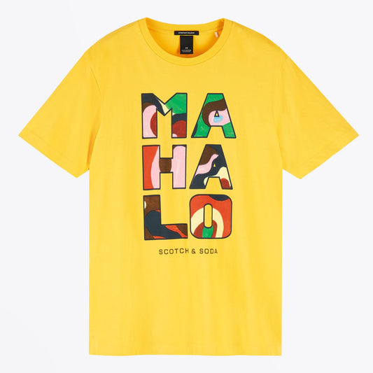 Hawaii Artwork Tee - Yellow