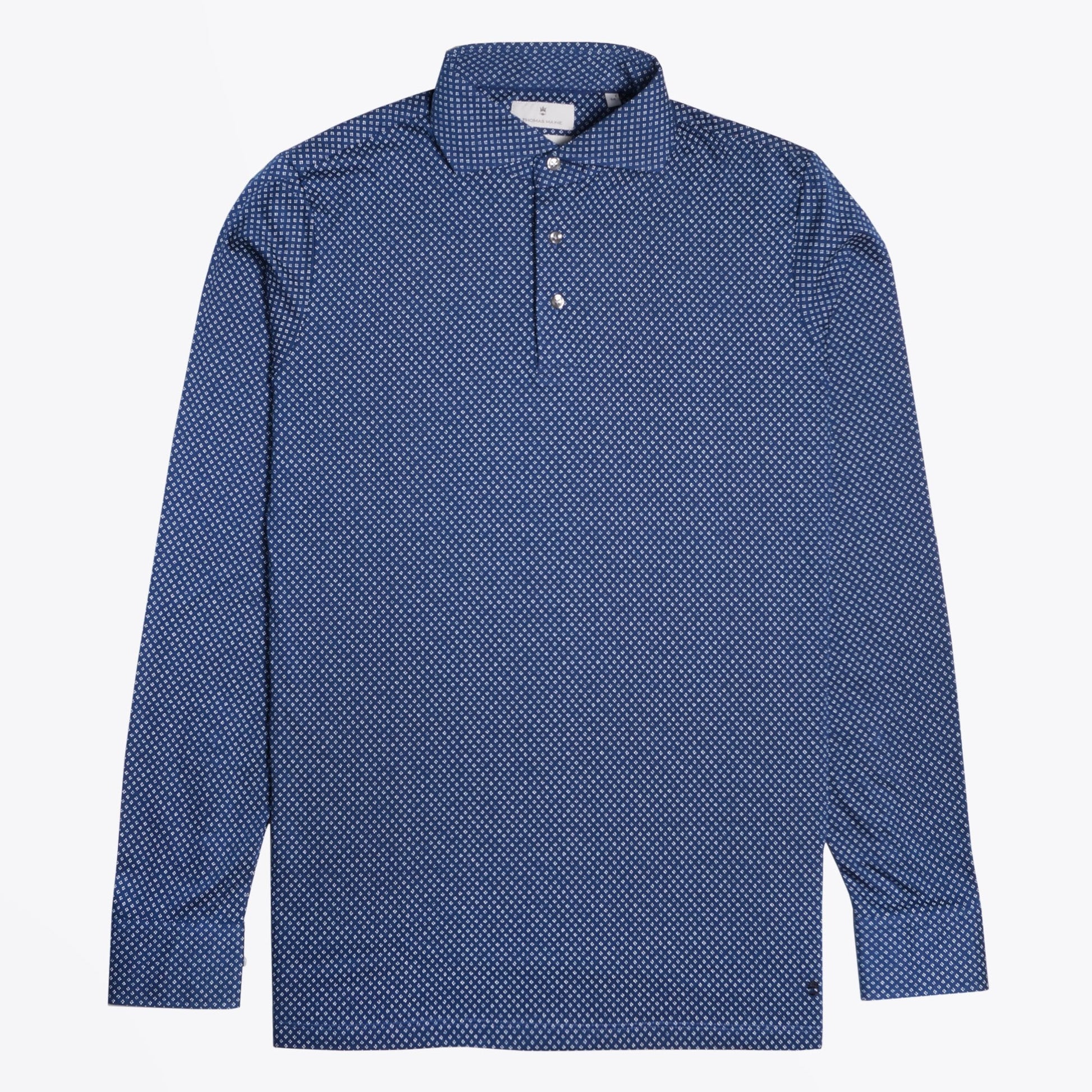 Thomas Geometric Polo Shirt - Navy