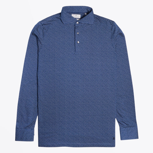Geometric Polo Shirt - Navy