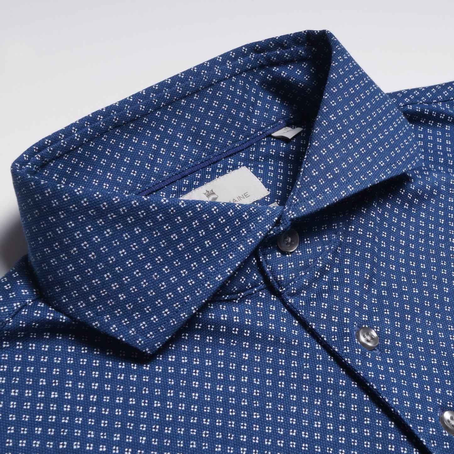 Geometric Polo Shirt - Navy