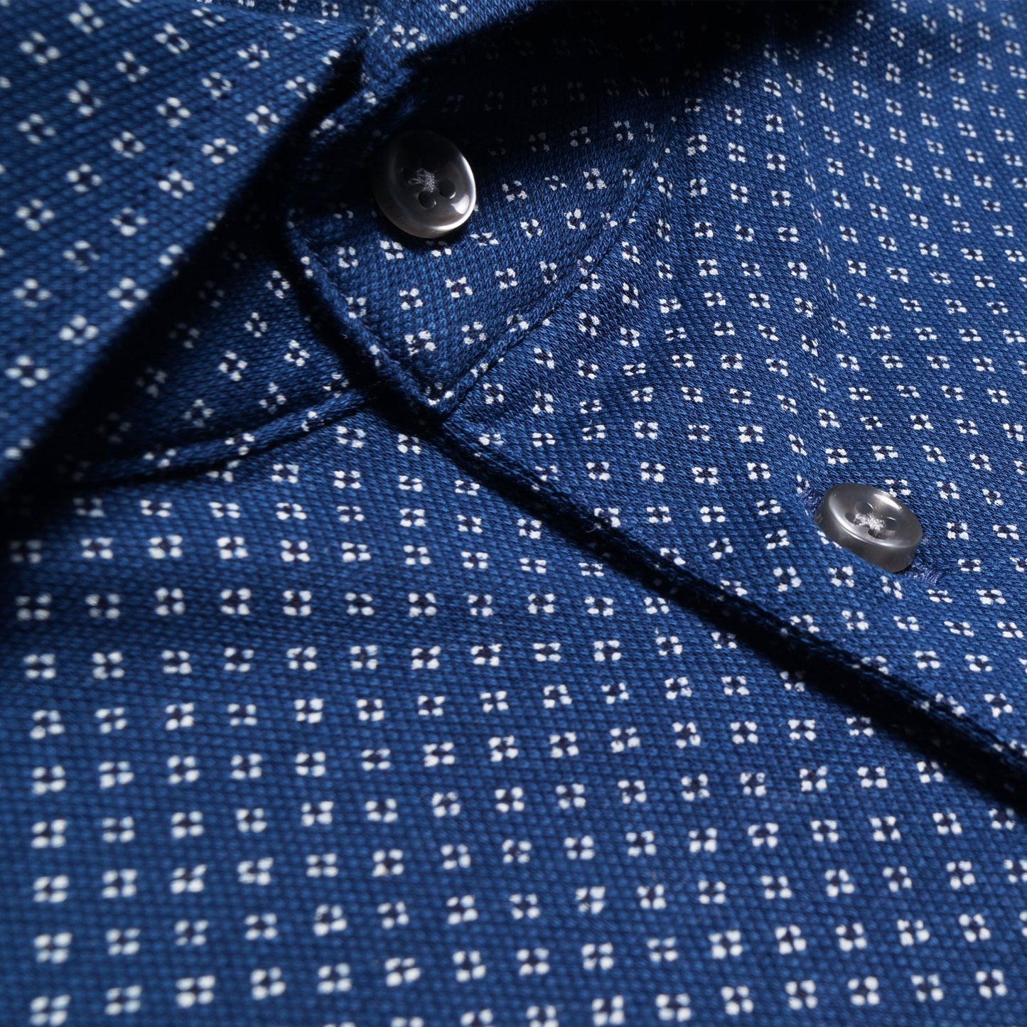 Geometric Polo Shirt - Navy