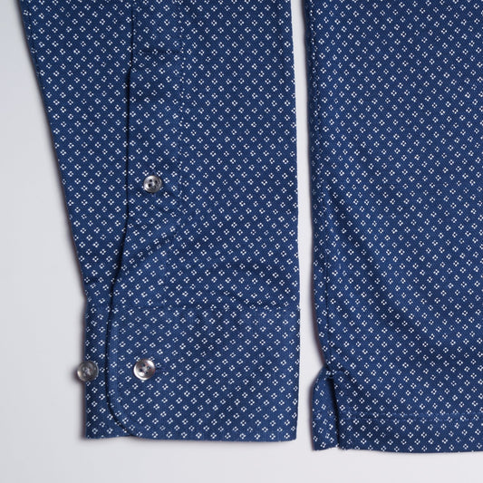Geometric Polo Shirt - Navy